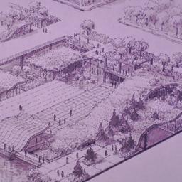 Aerial perspective drawing.