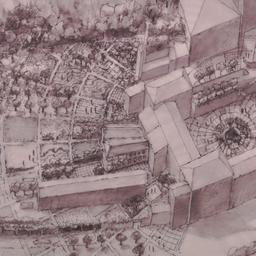 Aerial perspective drawing.