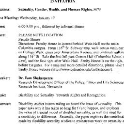 Announcements, 2001-01-17. ...