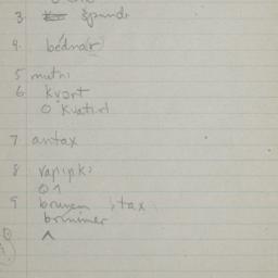 Eastern questionnaire, blue...