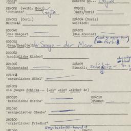 Western questionnaire, answ...