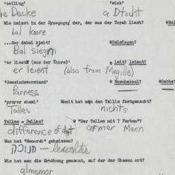 Western questionnaire, answ...