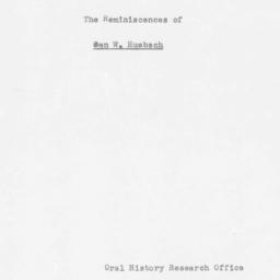 Reminiscences of Ben W. Hue...
