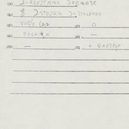 Eastern questionnaire, answ...