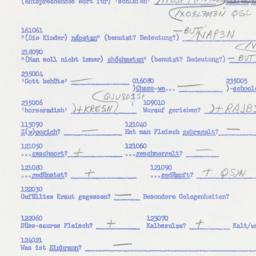 Western questionnaire, answ...