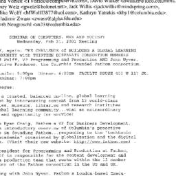 Announcements, 2001-02-21. ...