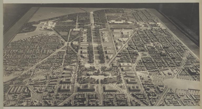 [Aerial view of model of the District of Columbia]