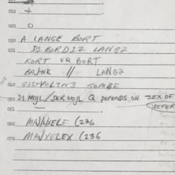 Eastern questionnaire, answ...