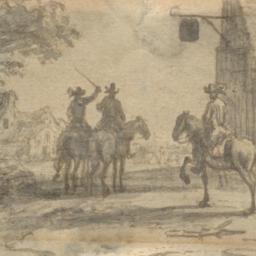Riders Outside an Inn