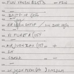 Eastern questionnaire, answ...