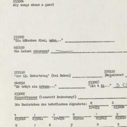 Western questionnaire, answ...