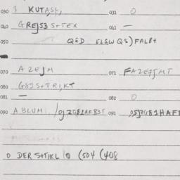 Eastern questionnaire, answ...