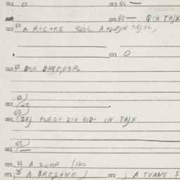 Eastern questionnaire, answ...