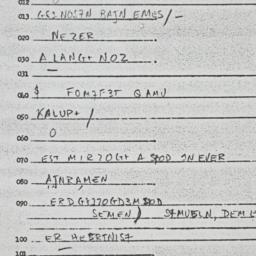 Eastern questionnaire, answ...