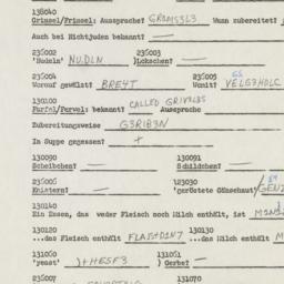 Western questionnaire, answ...