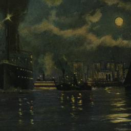 New York Harbor at Night