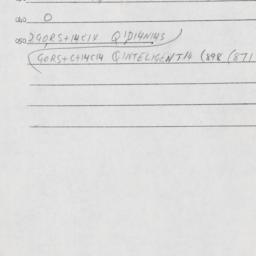 Eastern questionnaire, answ...