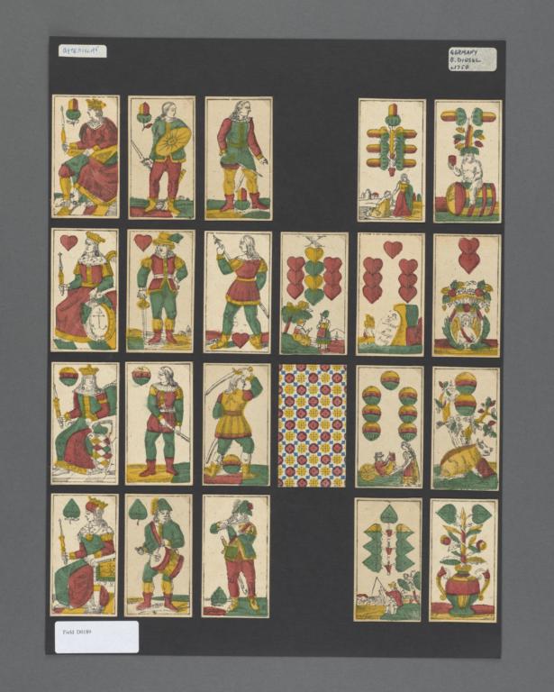 Standard deck of playing cards with German suits, Bayerisch pattern