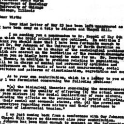 Letter from Gunnar Myrdal t...