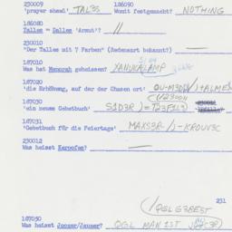 Western questionnaire, answ...