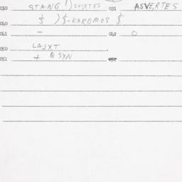 Eastern questionnaire, answ...
