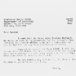 Letter from Gunnar Myrdal t...