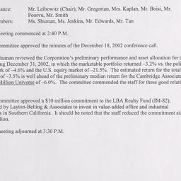 Investment Committee Meetin...