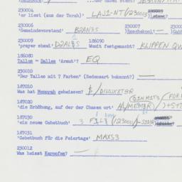 Western questionnaire, answ...