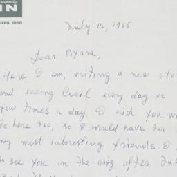 Letter from Isaac B. Singer...