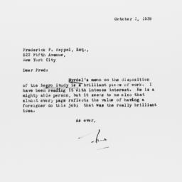 Letter from Frederick Osbor...