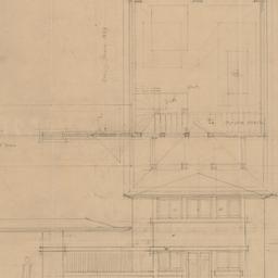 Garage, pergola plan, eleva...