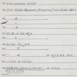 Eastern questionnaire, answ...
