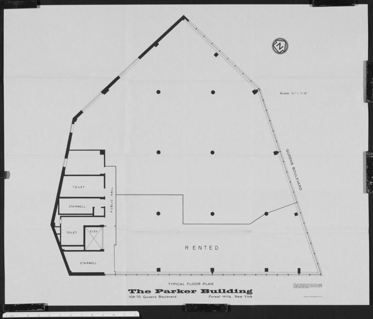 Parker Building 104 70 Queens Boulevard Typical Floor Plan The New York Real Estate Brochure Collection