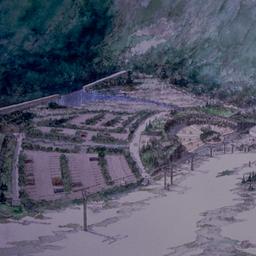Aerial perspective drawing.
