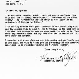 Letter from Horace R. Cayto...