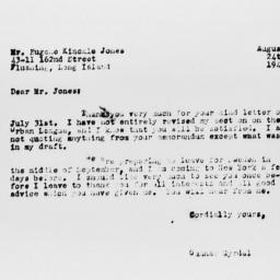 Letter from Gunnar Myrdal t...