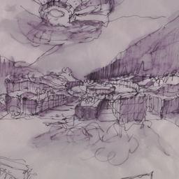 Aerial view, sketches