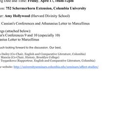 Announcements, 2015-04-17. ...