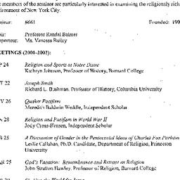 Schedules, Religion in Amer...