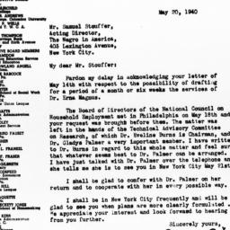 Letter from Amey E. Watson ...