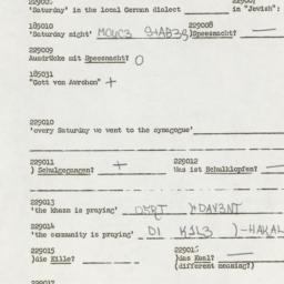 Western questionnaire, answ...