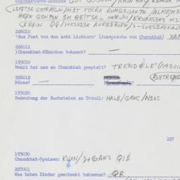 Western questionnaire, answ...