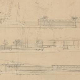 Elevations from the east, n...
