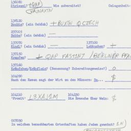 Western questionnaire, answ...