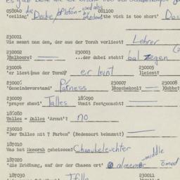 Western questionnaire, answ...