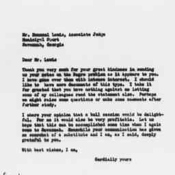 Letter from Gunnar Myrdal t...