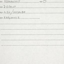 Eastern questionnaire, answ...