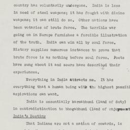 Mahatma Gandhi on "Ind...