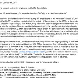 Announcements, 2014-10-14. ...