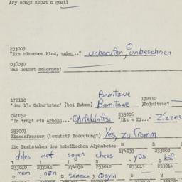 Western questionnaire, answ...